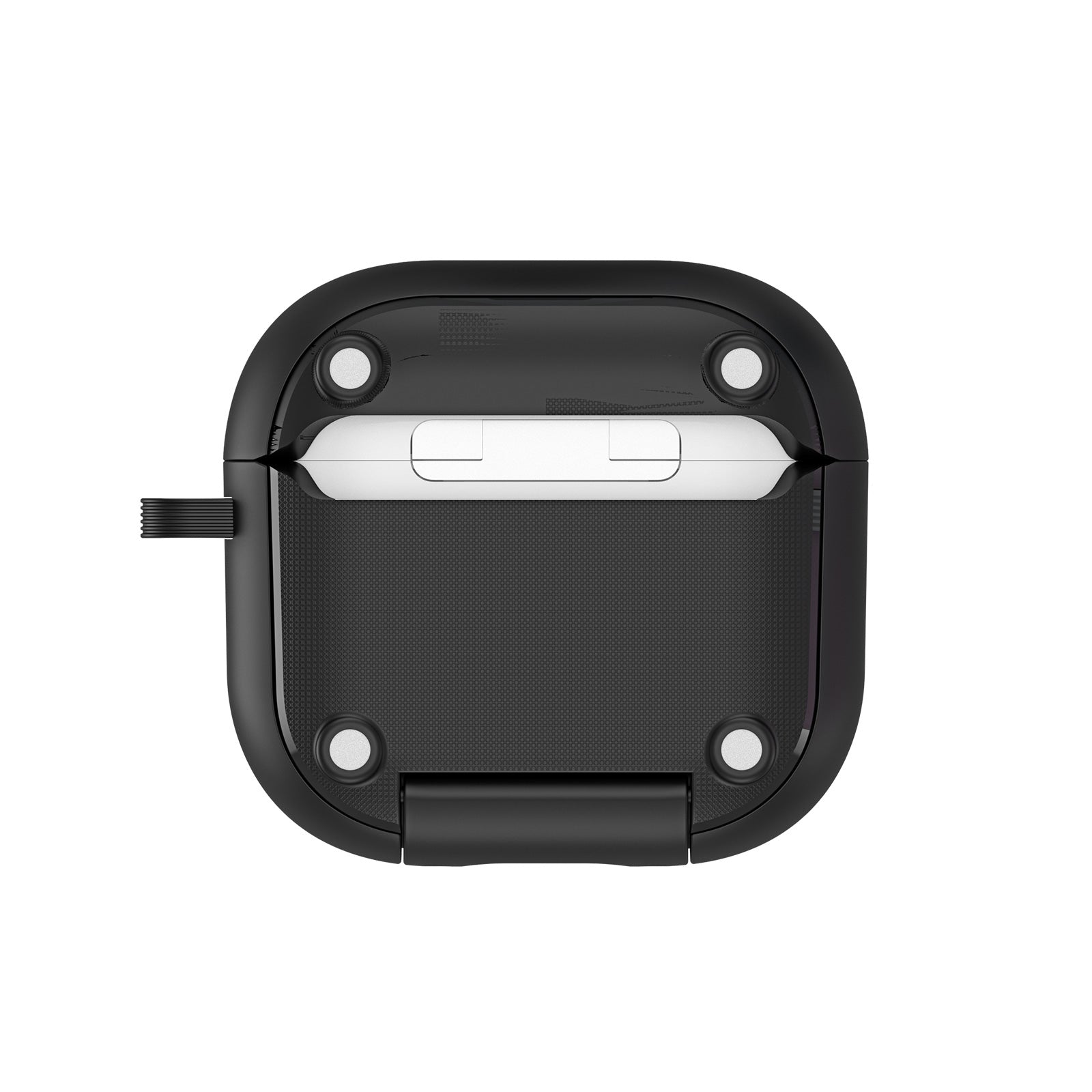 DUX DUCIS Compatible With  AirPods 5 / 4 Earphone Case  PECQ Series Multi-Angle Stand PC+TPU Cover with Hook - Black