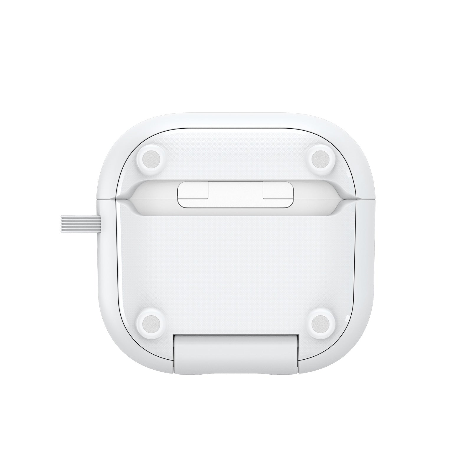 DUX DUCIS Compatible With  AirPods 5 / 4 Earphone Case  PECQ Series Multi-Angle Stand PC+TPU Cover with Hook - White