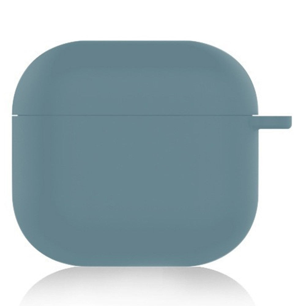 Compatible With  AirPods 5 / 4 Silicone Case Ultra Thin 1.5mm Earphone Protective Cover with Carabiner - Midnight Green