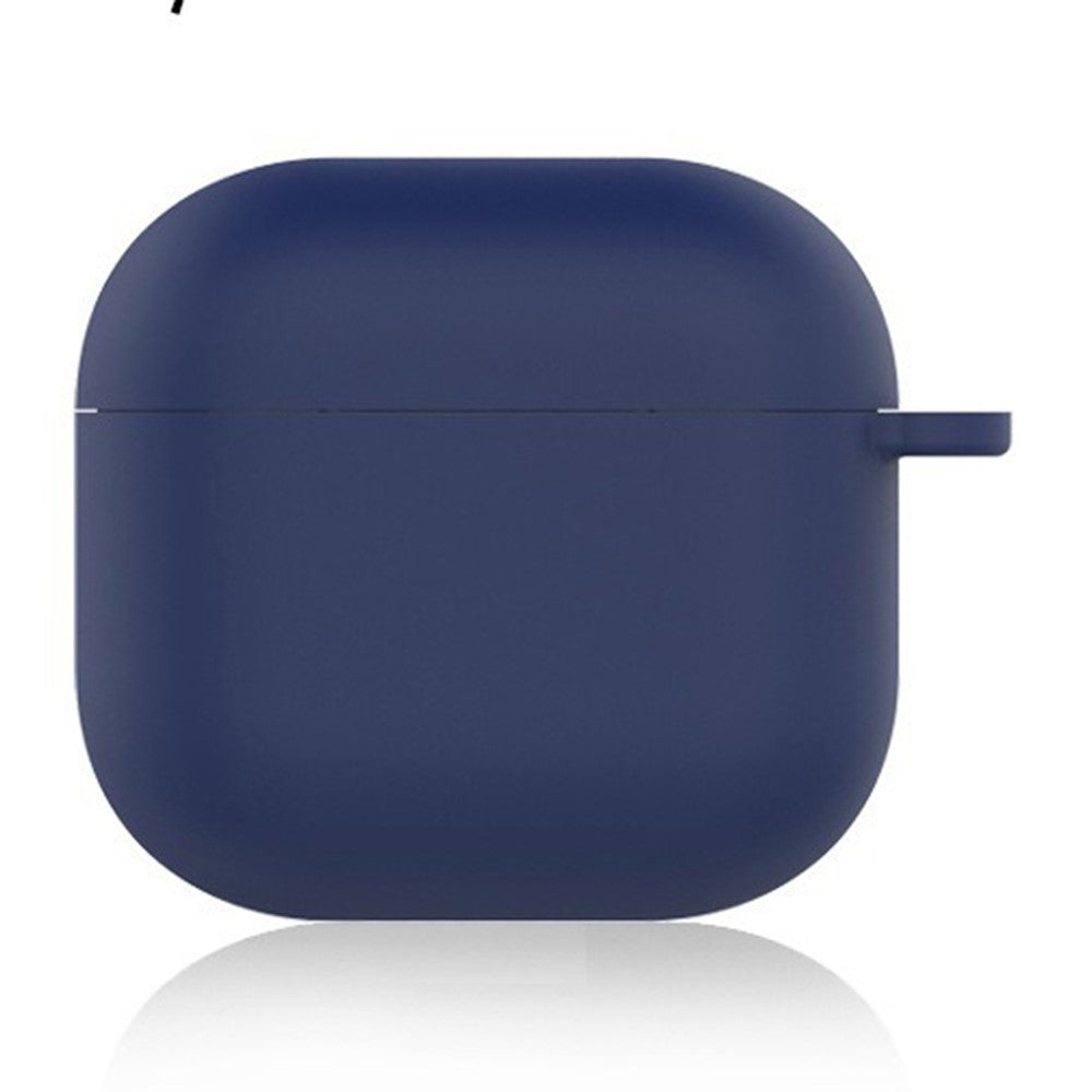Compatible With  AirPods 5 / 4 Silicone Case Ultra Thin 1.5mm Earphone Protective Cover with Carabiner - Dark Blue
