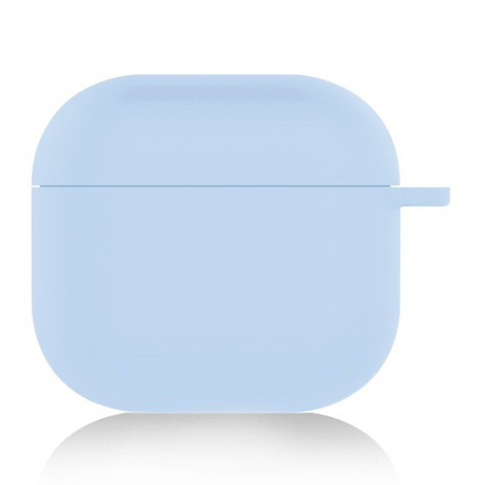 Compatible With  AirPods 5 / 4 Silicone Case Ultra Thin 1.5mm Earphone Protective Cover with Carabiner - Sky Blue