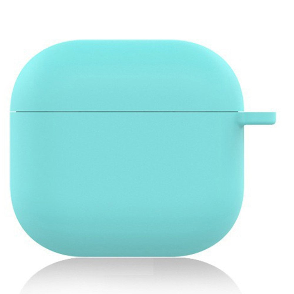 Compatible With  AirPods 5 / 4 Silicone Case Ultra Thin 1.5mm Earphone Protective Cover with Carabiner - Mint Green