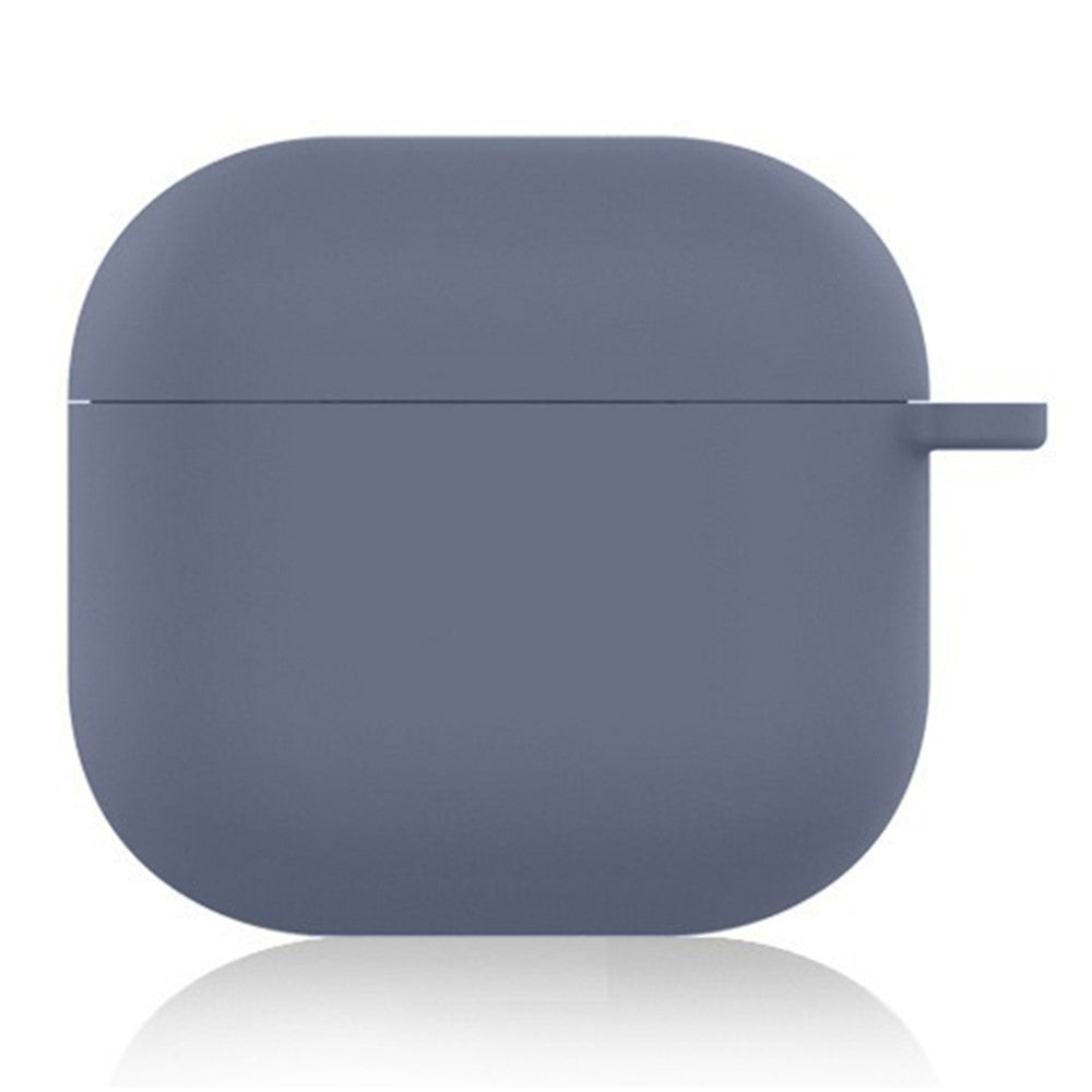 Compatible With  AirPods 5 / 4 Silicone Case Ultra Thin 1.5mm Earphone Protective Cover with Carabiner - Lavender Purple