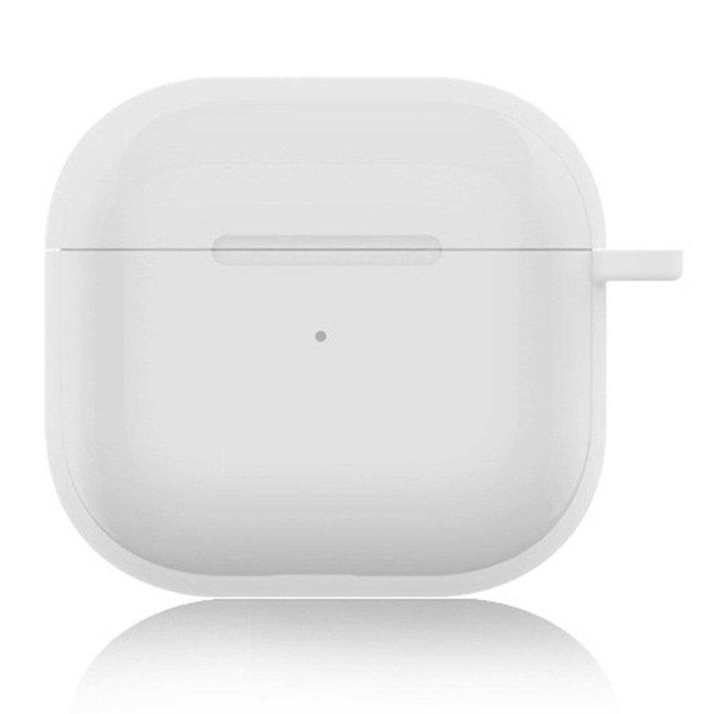 Compatible With  AirPods 5 / 4 Silicone Case Ultra Thin 1.5mm Earphone Protective Cover with Carabiner - Transparent White