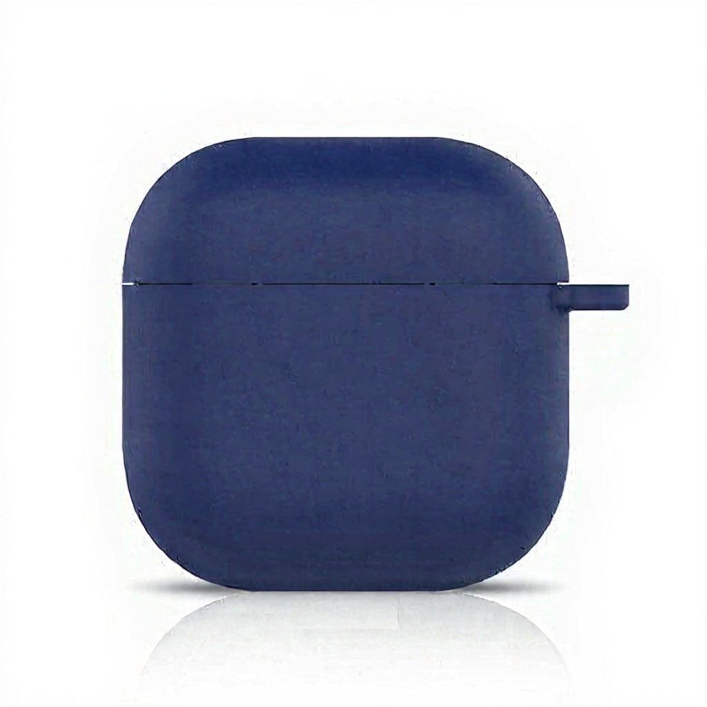 Compatible With  AirPods 5 / 4 Silicone Case Ultra Thin 1.5mm Protective Cover With Carabiner Hook Wireless Charging Compatible - Navy Blue
