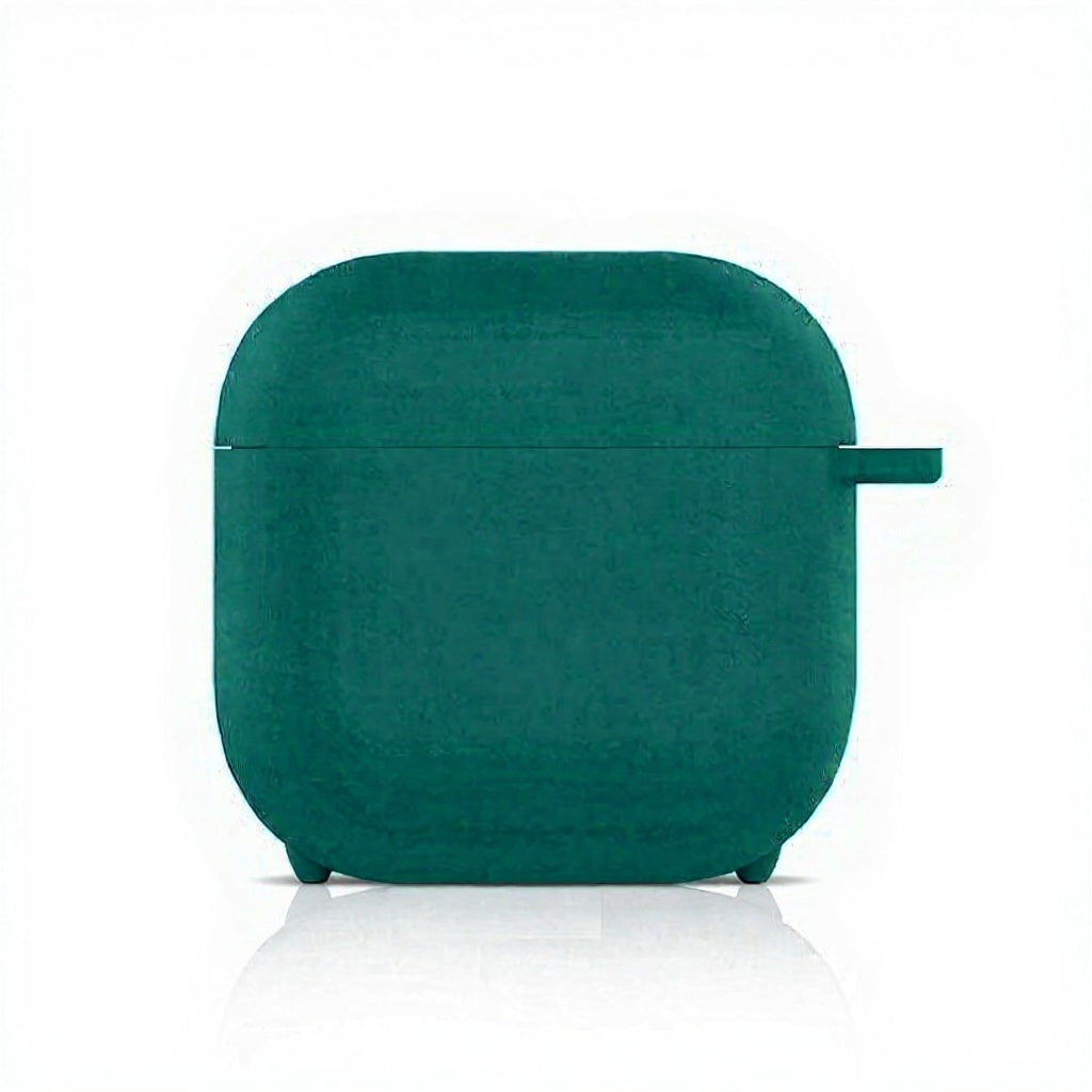Compatible With  AirPods 5 / 4 Silicone Case Ultra Thin 1.5mm Protective Cover With Carabiner Hook Wireless Charging Compatible - Deep Green