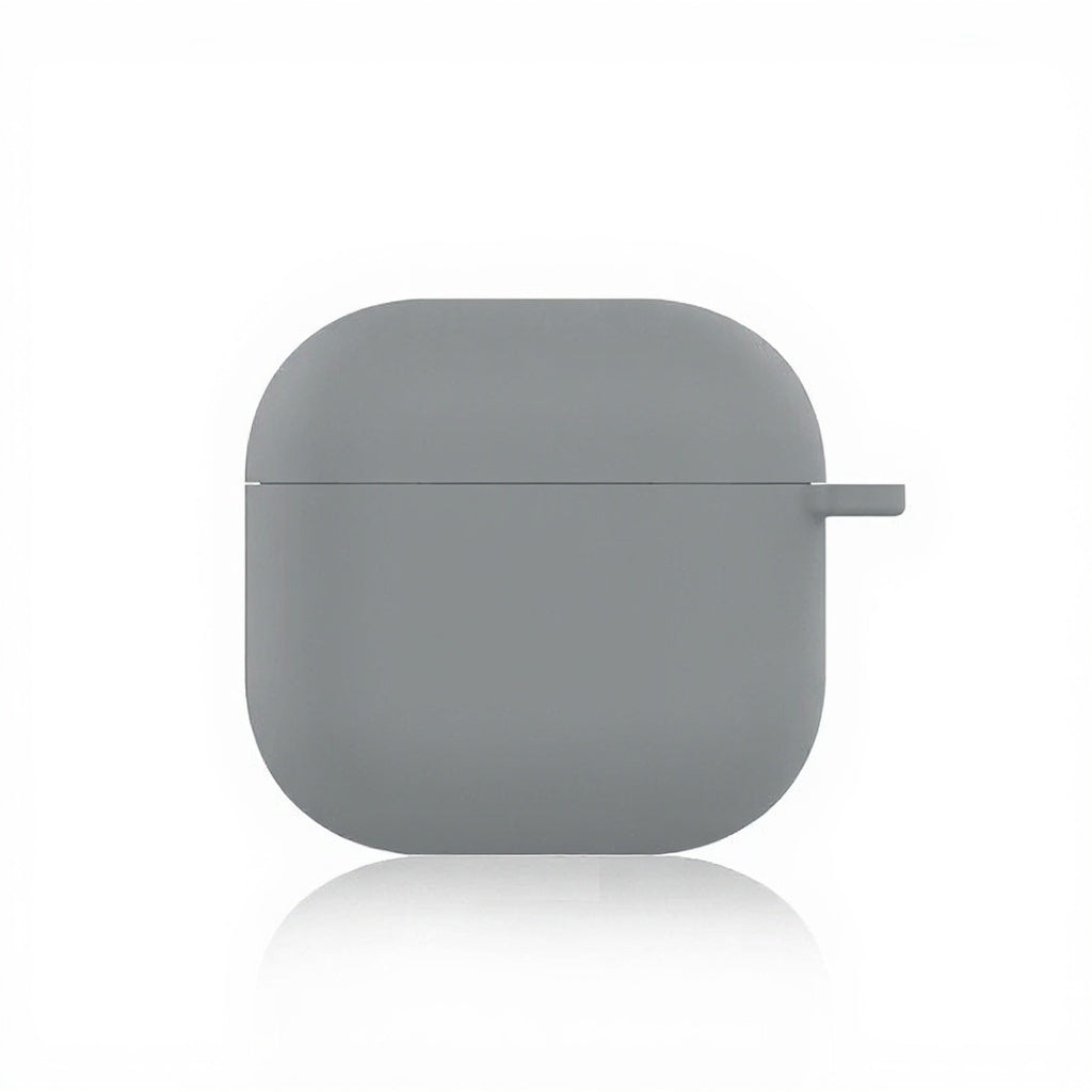 Compatible With  AirPods 5 / 4 Silicone Case Ultra Thin 1.5mm Protective Cover With Carabiner Hook Wireless Charging Compatible - Gray