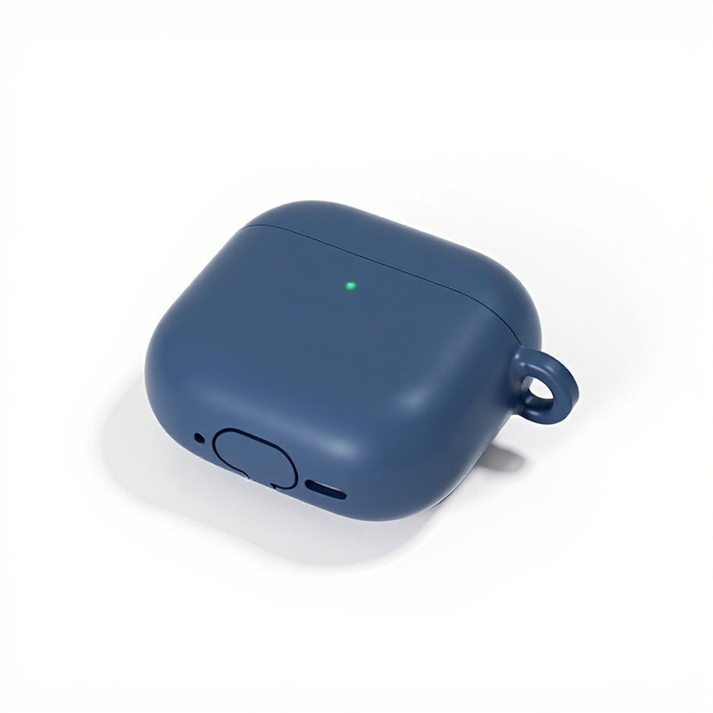 Compatible With  AirPods 5 / 4 Silicone Case Ultra Thin 1.5mm Protective Cover With Carabiner Hook Wireless Charging Compatible - Light Yellow