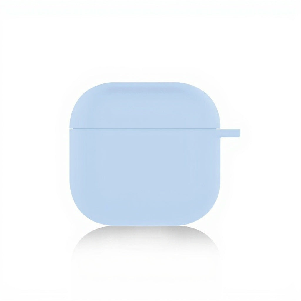 Compatible With  AirPods 5 / 4 Silicone Case Ultra Thin 1.5mm Protective Cover With Carabiner Hook Wireless Charging Compatible - Sky Blue