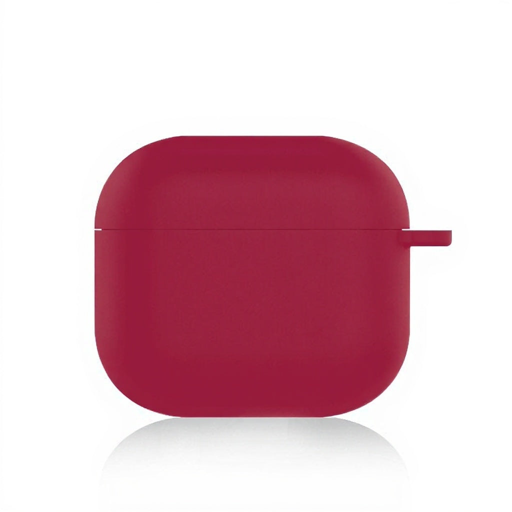 Compatible With  AirPods 5 / 4 Silicone Case Ultra Thin 1.5mm Protective Cover With Carabiner Hook Wireless Charging Compatible - Wine Red