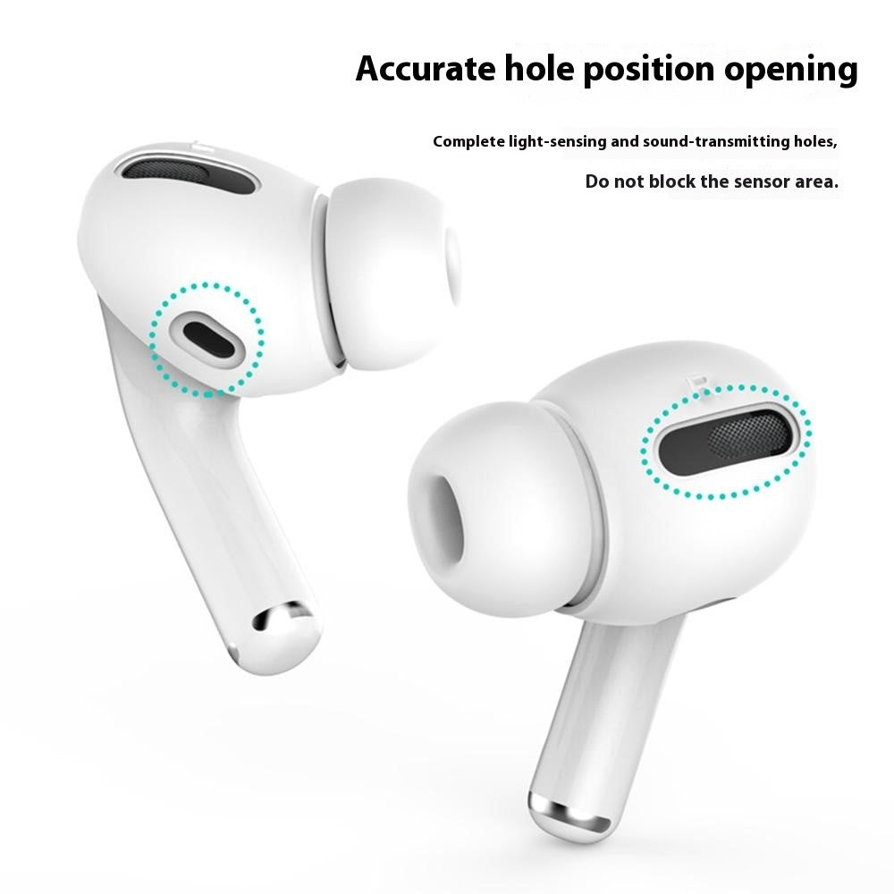 AHASTYLE PT76-4 3 Pairs Silicone Ear Tips Compatible With  AirPods 5 / 4 Skin Cover Ultra Thin Anti Slip Cover - Black