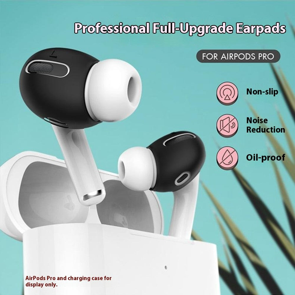 AHASTYLE PT76-4 3 Pairs Silicone Ear Tips Compatible With  AirPods 5 / 4 Skin Cover Ultra Thin Anti Slip Cover - White