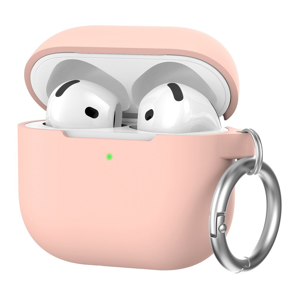 AHASTYLE PT196 Compatible With  AirPods 5 / 4 Silicone Protective Case One Piece Design Earbuds Cover - Pink