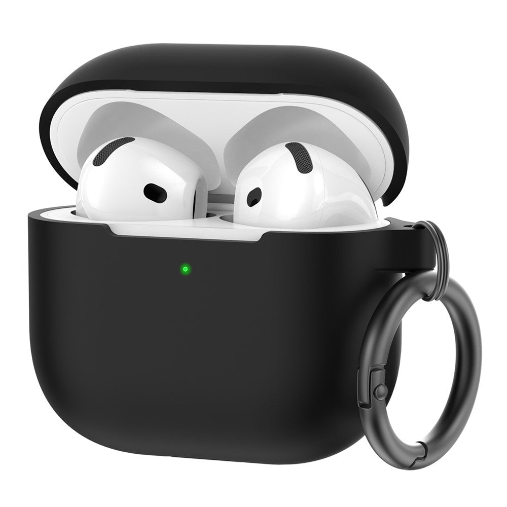 AHASTYLE PT196 Compatible With  AirPods 5 / 4 Silicone Protective Case One Piece Design Earbuds Cover - Black