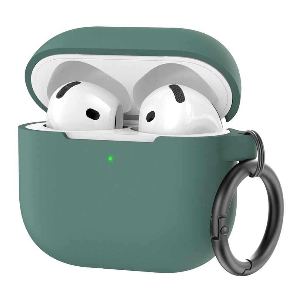 AHASTYLE PT196 Compatible With  AirPods 5 / 4 Silicone Protective Case One Piece Design Earbuds Cover - Green