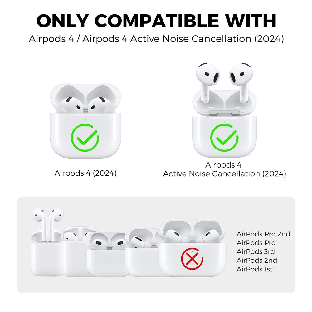 AHASTYLE PT196 Compatible With  AirPods 5 / 4 Silicone Protective Case One Piece Design Earbuds Cover - Green