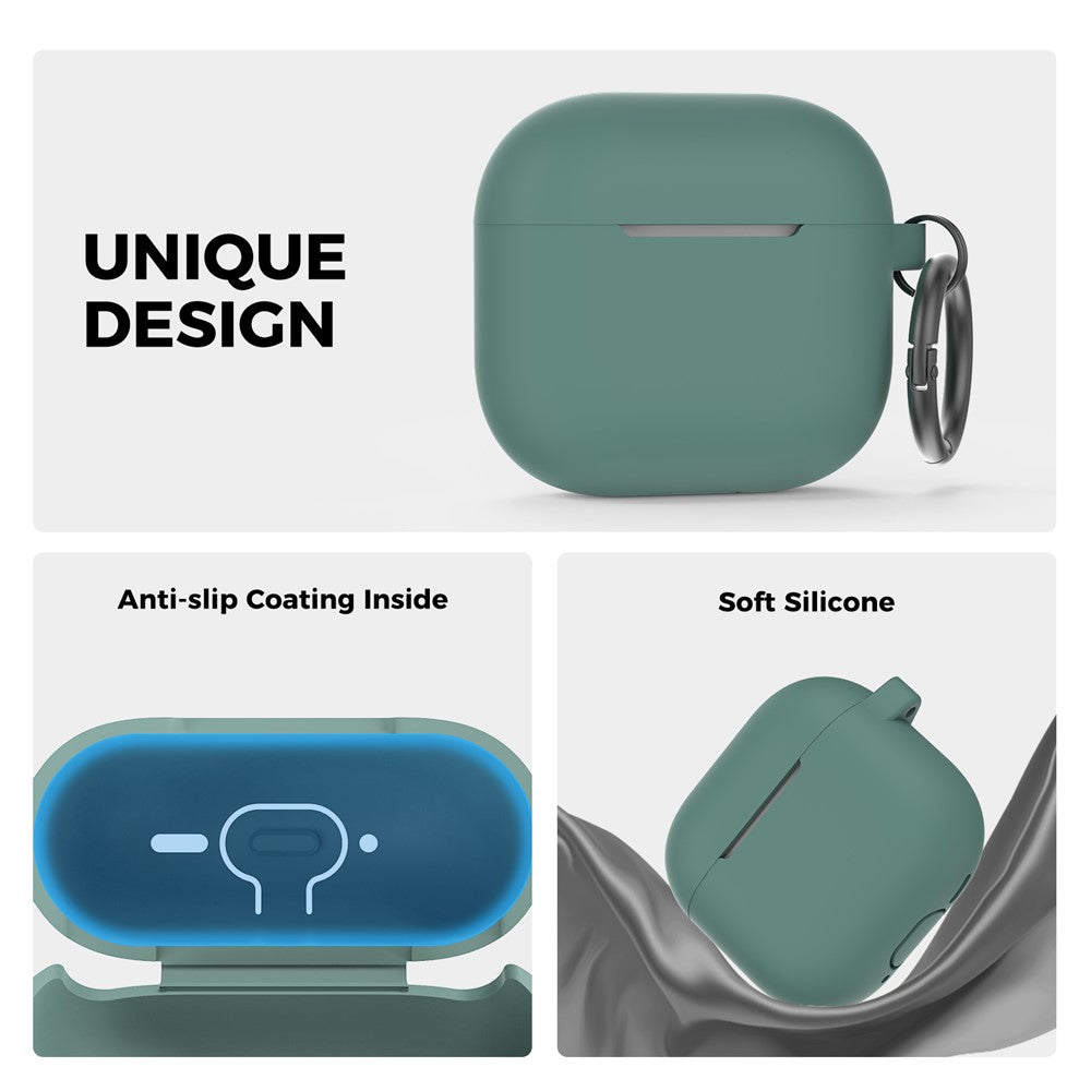 AHASTYLE PT196 Compatible With  AirPods 5 / 4 Silicone Protective Case One Piece Design Earbuds Cover - Green