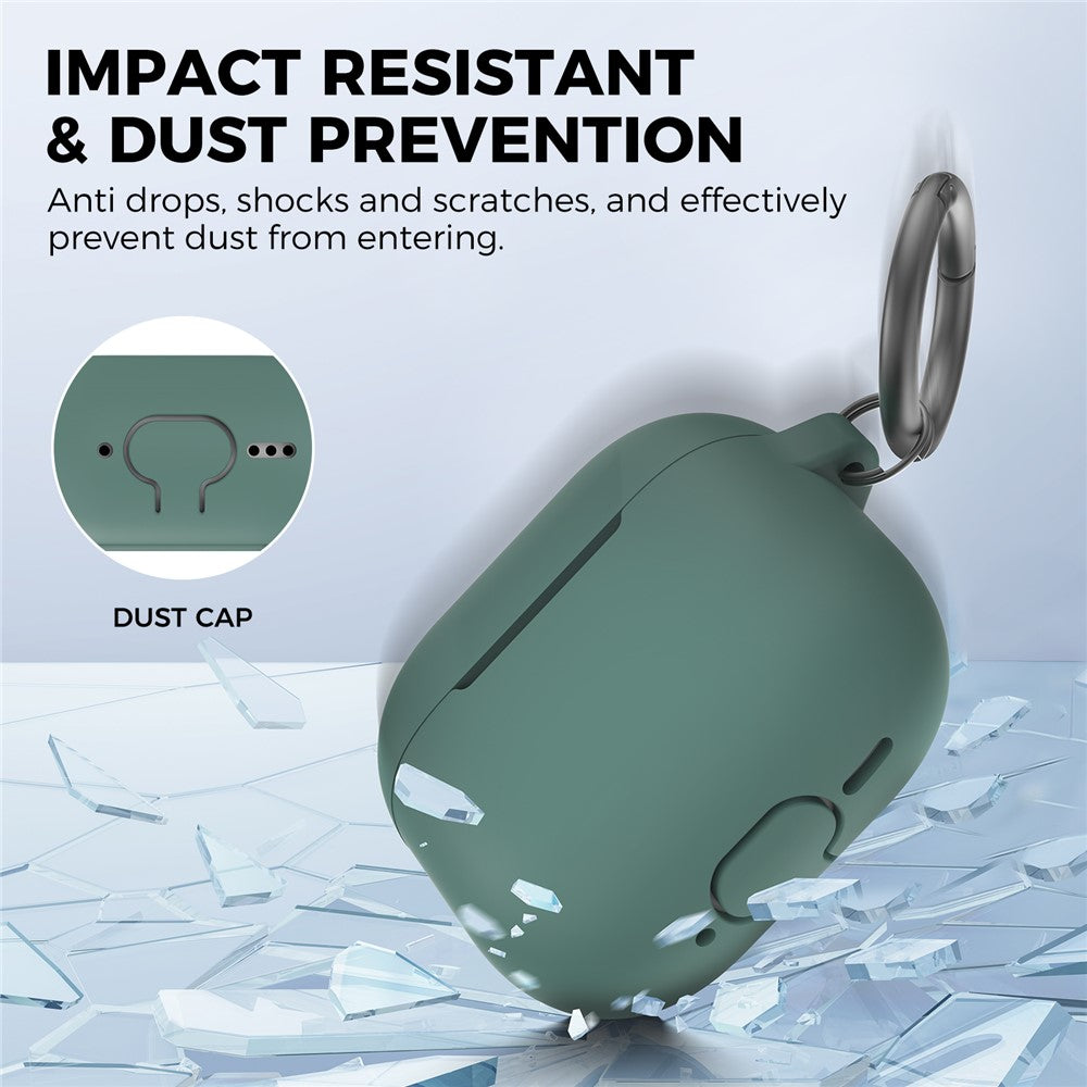 AHASTYLE PT196 Compatible With  AirPods 5 / 4 Silicone Protective Case One Piece Design Earbuds Cover - Green