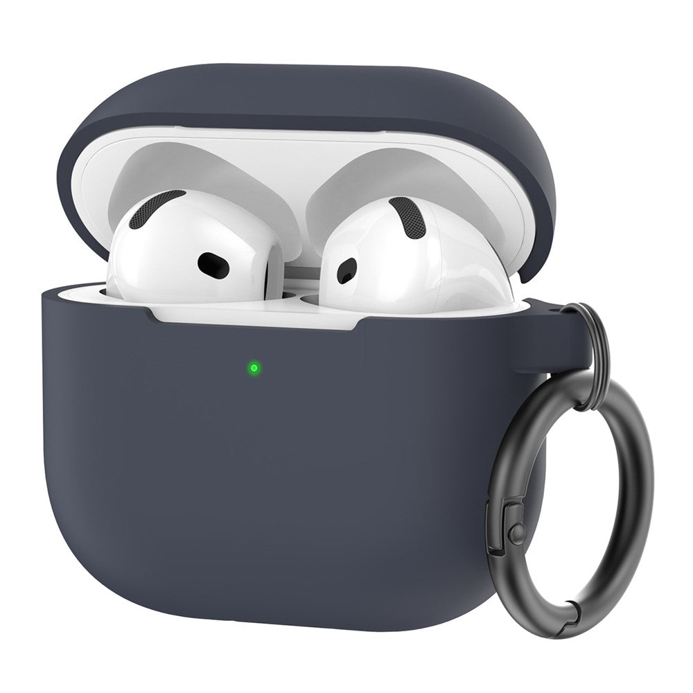 AHASTYLE PT196 Compatible With  AirPods 5 / 4 Silicone Protective Case One Piece Design Earbuds Cover - Midnight Blue