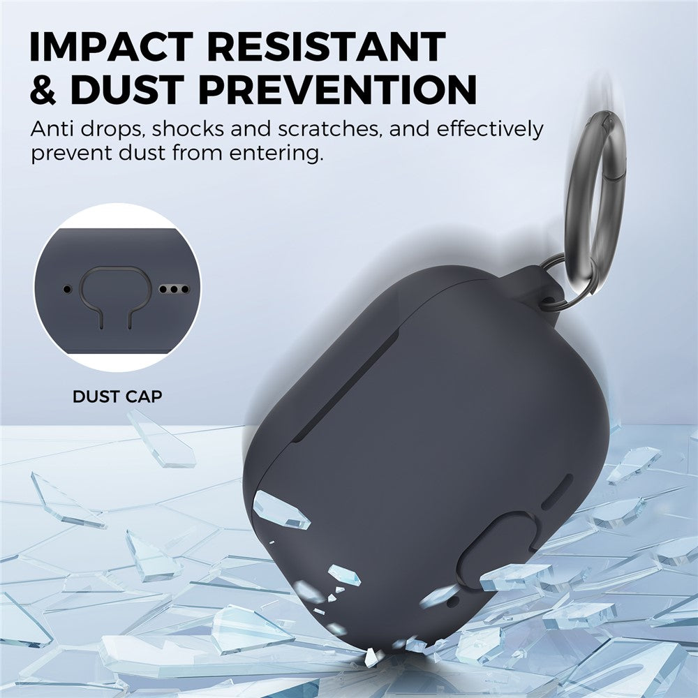 AHASTYLE PT196 Compatible With  AirPods 5 / 4 Silicone Protective Case One Piece Design Earbuds Cover - Midnight Blue