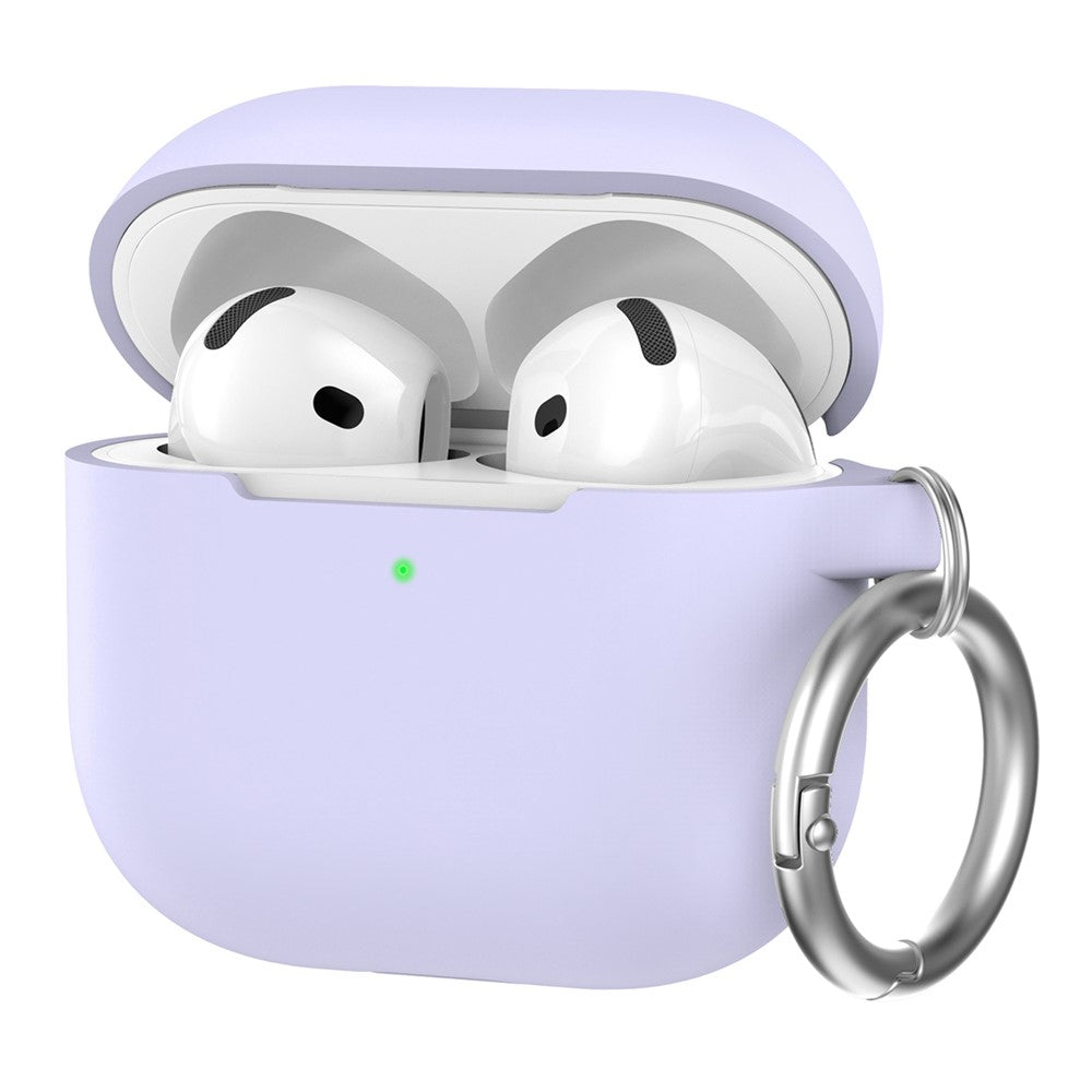 AHASTYLE PT196 Compatible With  AirPods 5 / 4 Silicone Protective Case One Piece Design Earbuds Cover - Purple