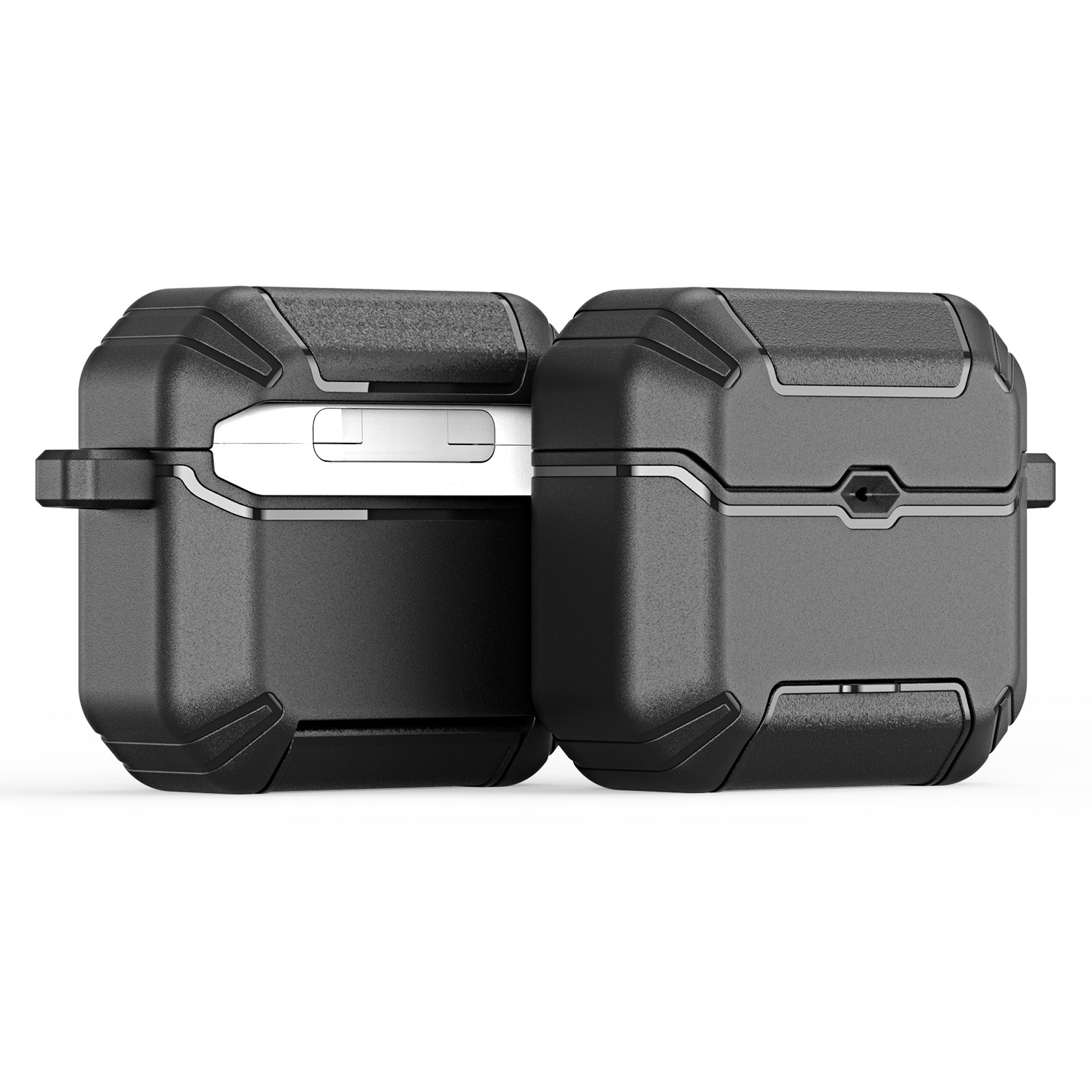 DUX DUCIS Compatible With  AirPods 5 / 4 Earphone Case  PECS Series PC+TPU Cover with Phone Holder and Hook - Black