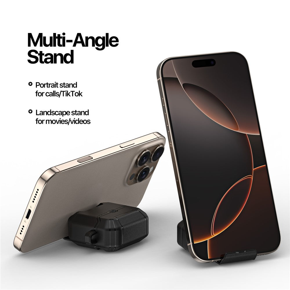 DUX DUCIS Compatible With  AirPods 5 / 4 Earphone Case  PECS Series PC+TPU Cover with Phone Holder and Hook - Blue
