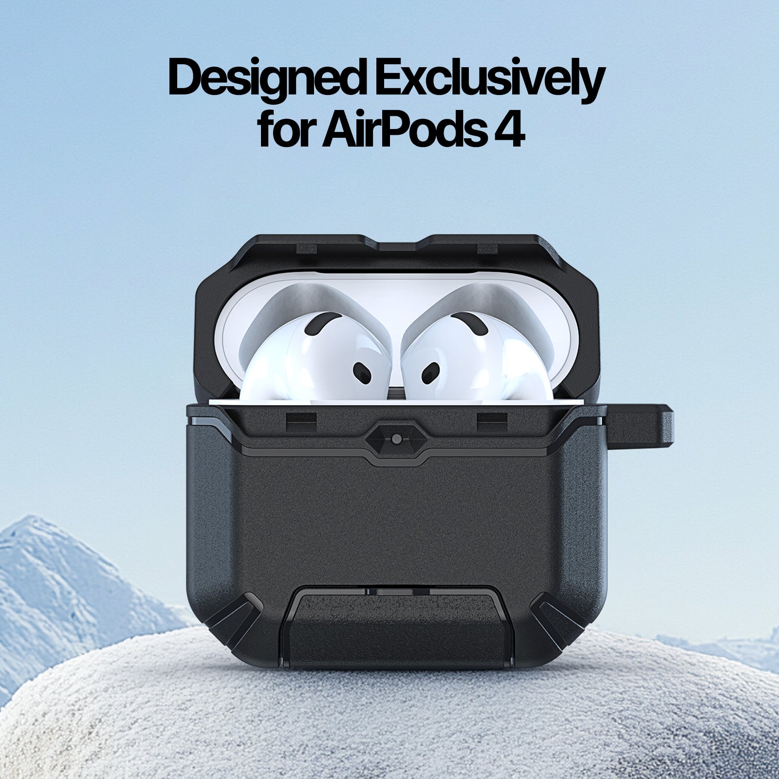 DUX DUCIS Compatible With  AirPods 5 / 4 Earphone Case  PECS Series PC+TPU Cover with Phone Holder and Hook - Green
