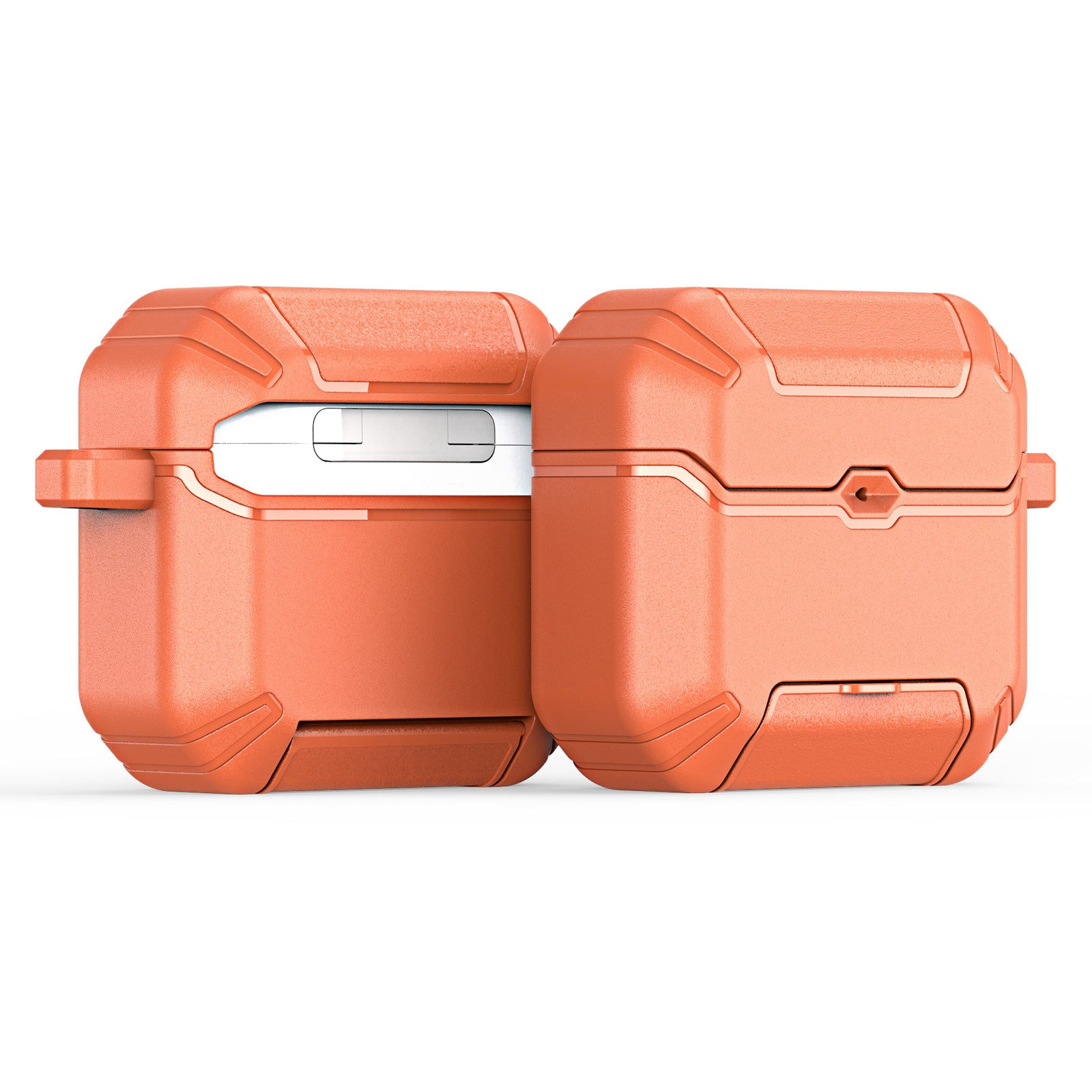 DUX DUCIS Compatible With  AirPods 5 / 4 Earphone Case  PECS Series PC+TPU Cover with Phone Holder and Hook - Orange