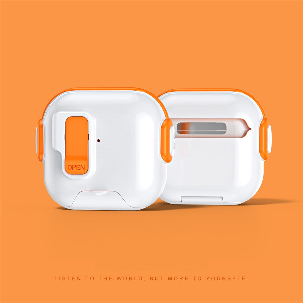 Compatible With  AirPods 5 / 4 Case with Phone Stand Function TPU PC TWS Earbuds Protective Cover - Orange