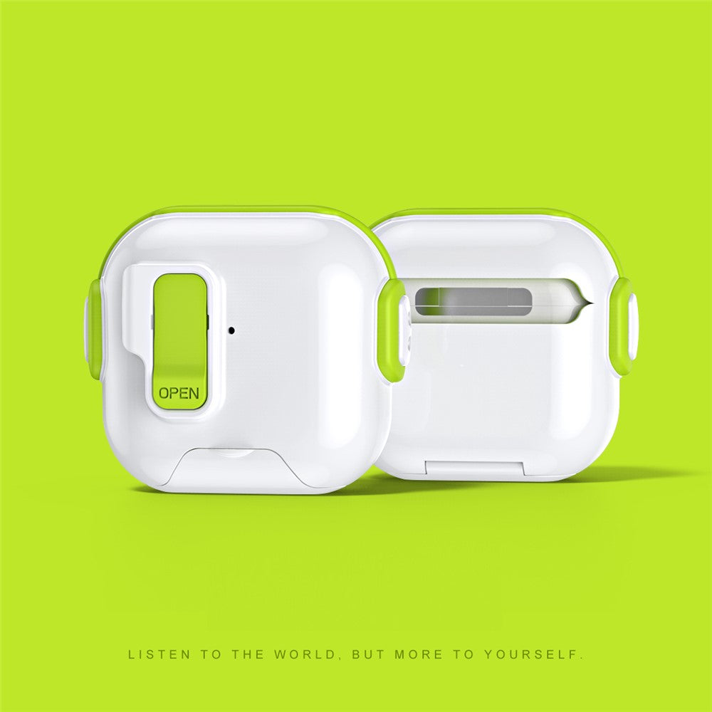 Compatible With  AirPods 5 / 4 Case with Phone Stand Function TPU PC TWS Earbuds Protective Cover - Green