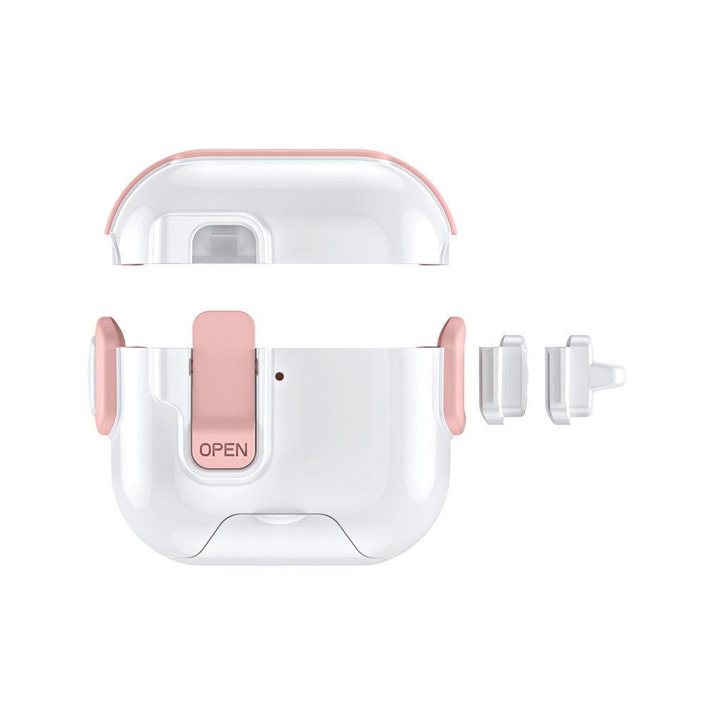 Compatible With  AirPods 5 / 4 Case with Phone Stand Function TPU PC TWS Earbuds Protective Cover - Pink