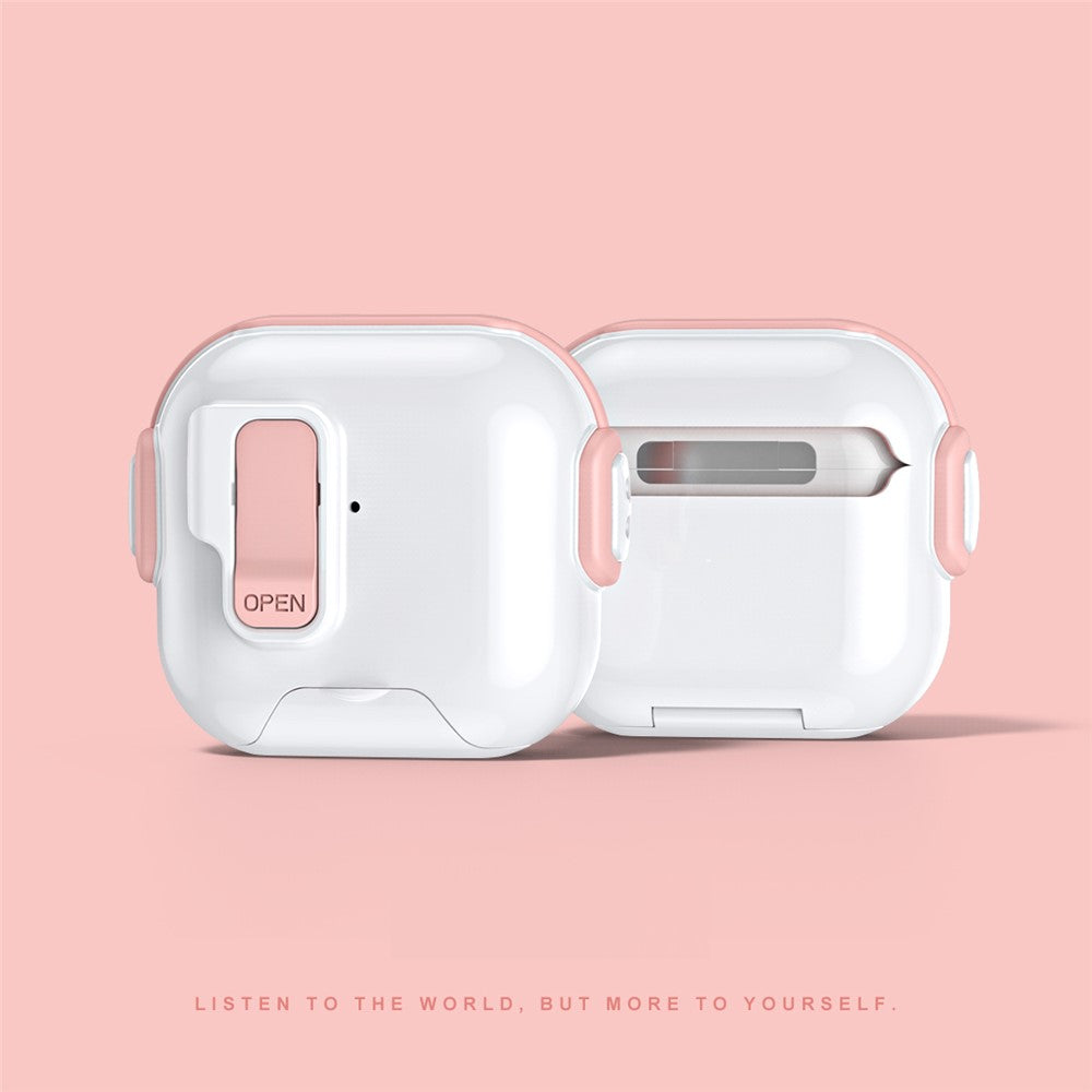 Compatible With  AirPods 5 / 4 Case with Phone Stand Function TPU PC TWS Earbuds Protective Cover - Pink