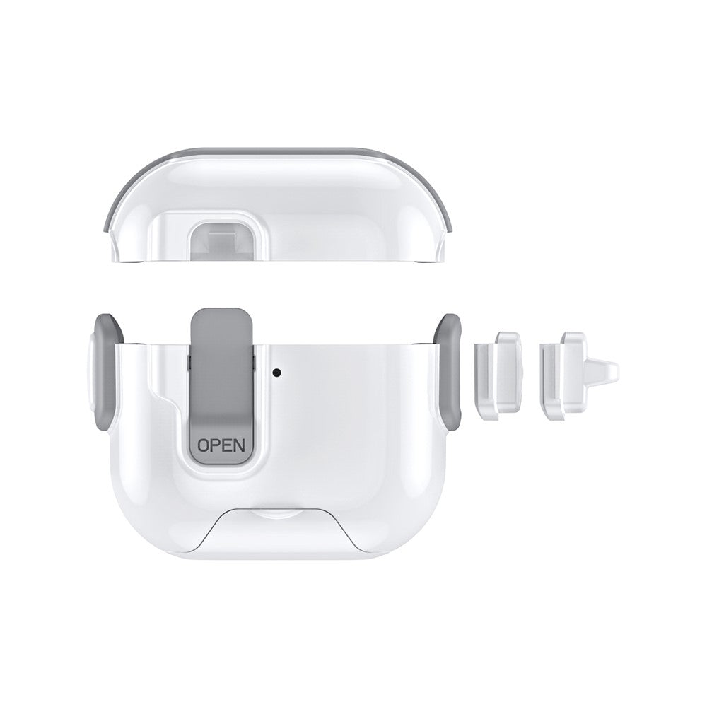 Compatible With  AirPods 5 / 4 Case with Phone Stand Function TPU PC TWS Earbuds Protective Cover - Grey