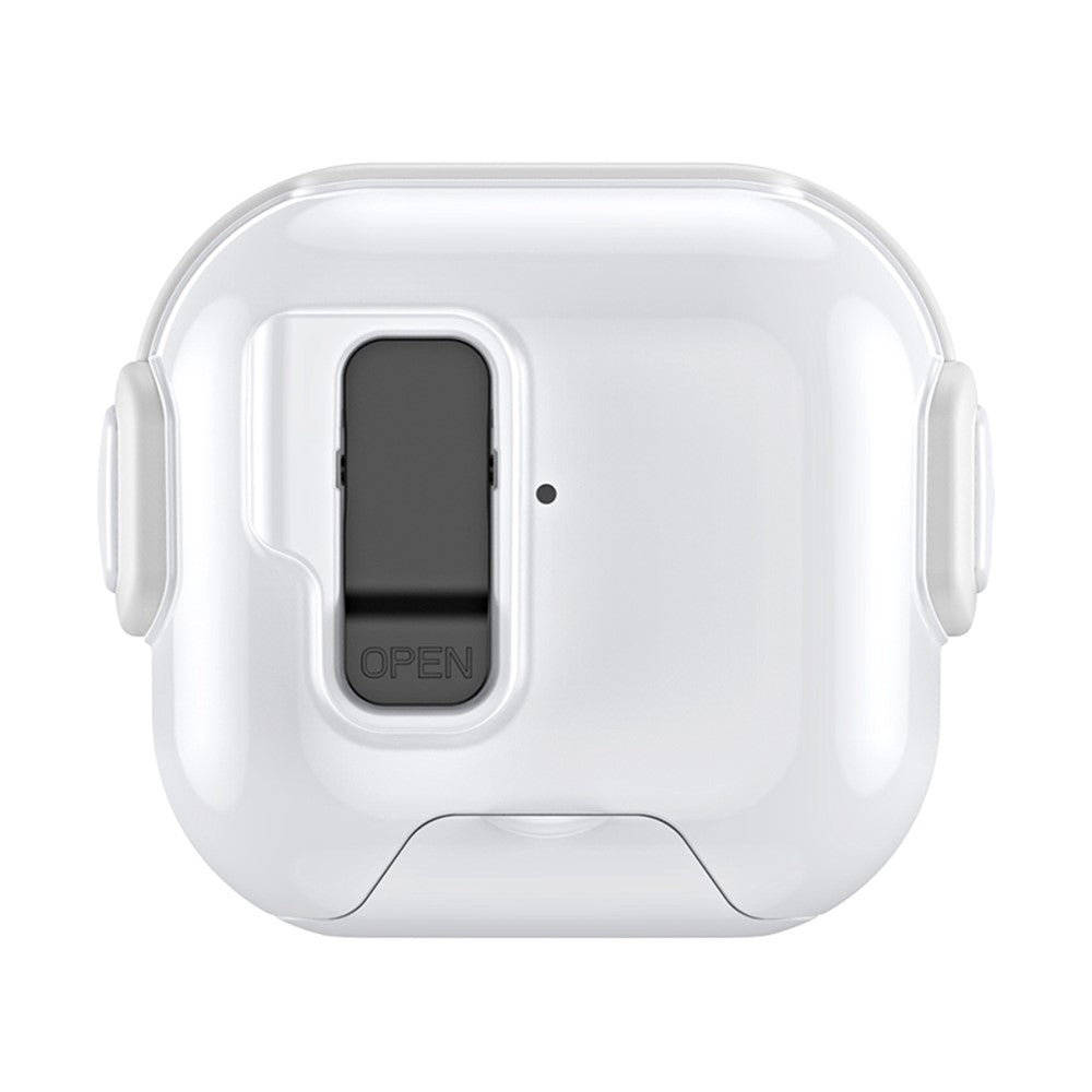 Compatible With  AirPods 5 / 4 Case with Phone Stand Function TPU PC TWS Earbuds Protective Cover - White  /  Black