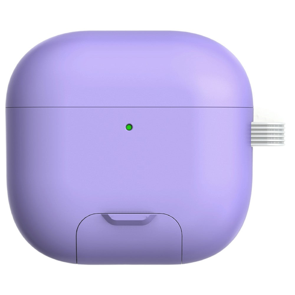 Compatible With  AirPods 5 / 4 Case Foldable Stand TPU PC Magnetic Earbuds Cover with Carabiner - Purple