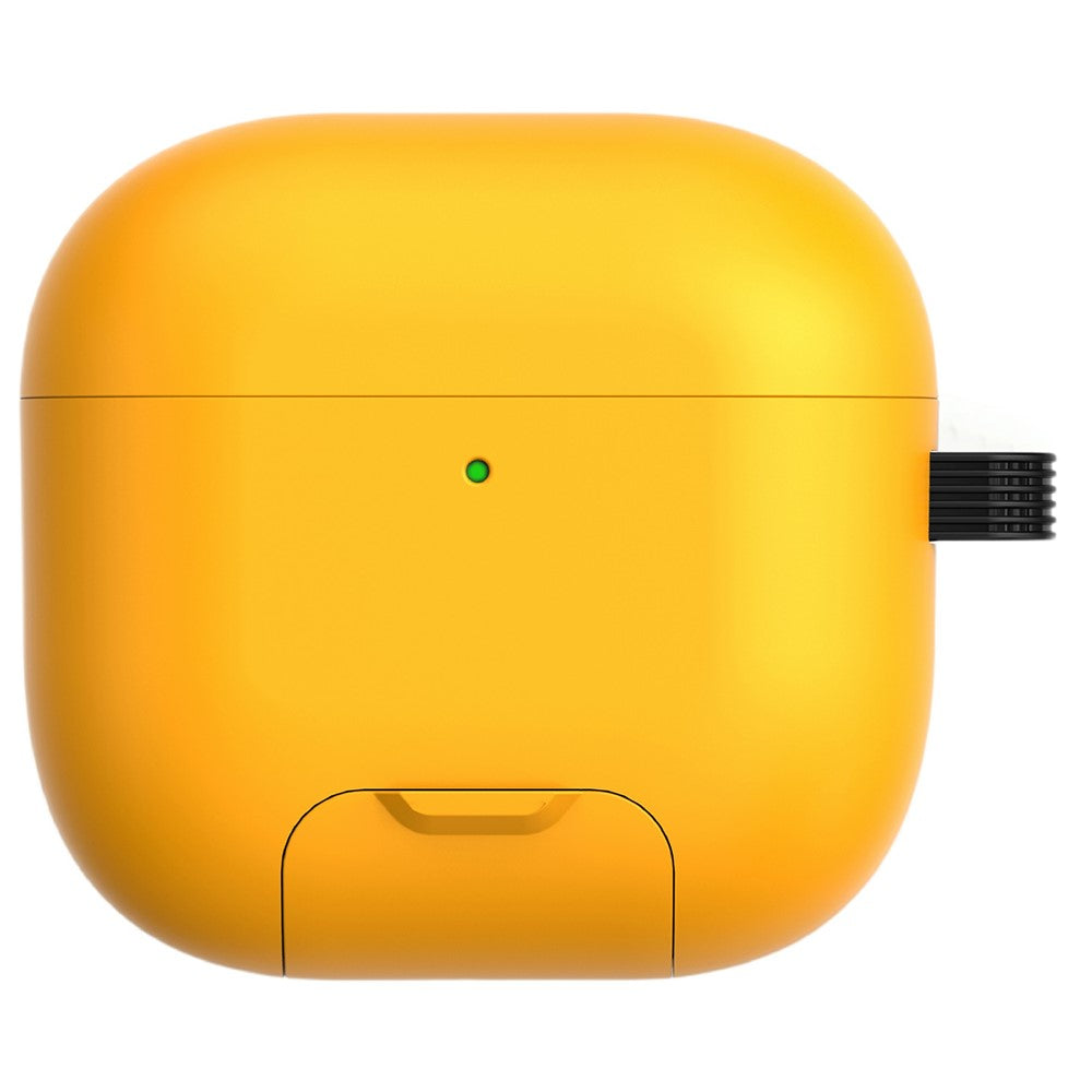 Compatible With  AirPods 5 / 4 Case Foldable Stand TPU PC Magnetic Earbuds Cover with Carabiner - Yellow
