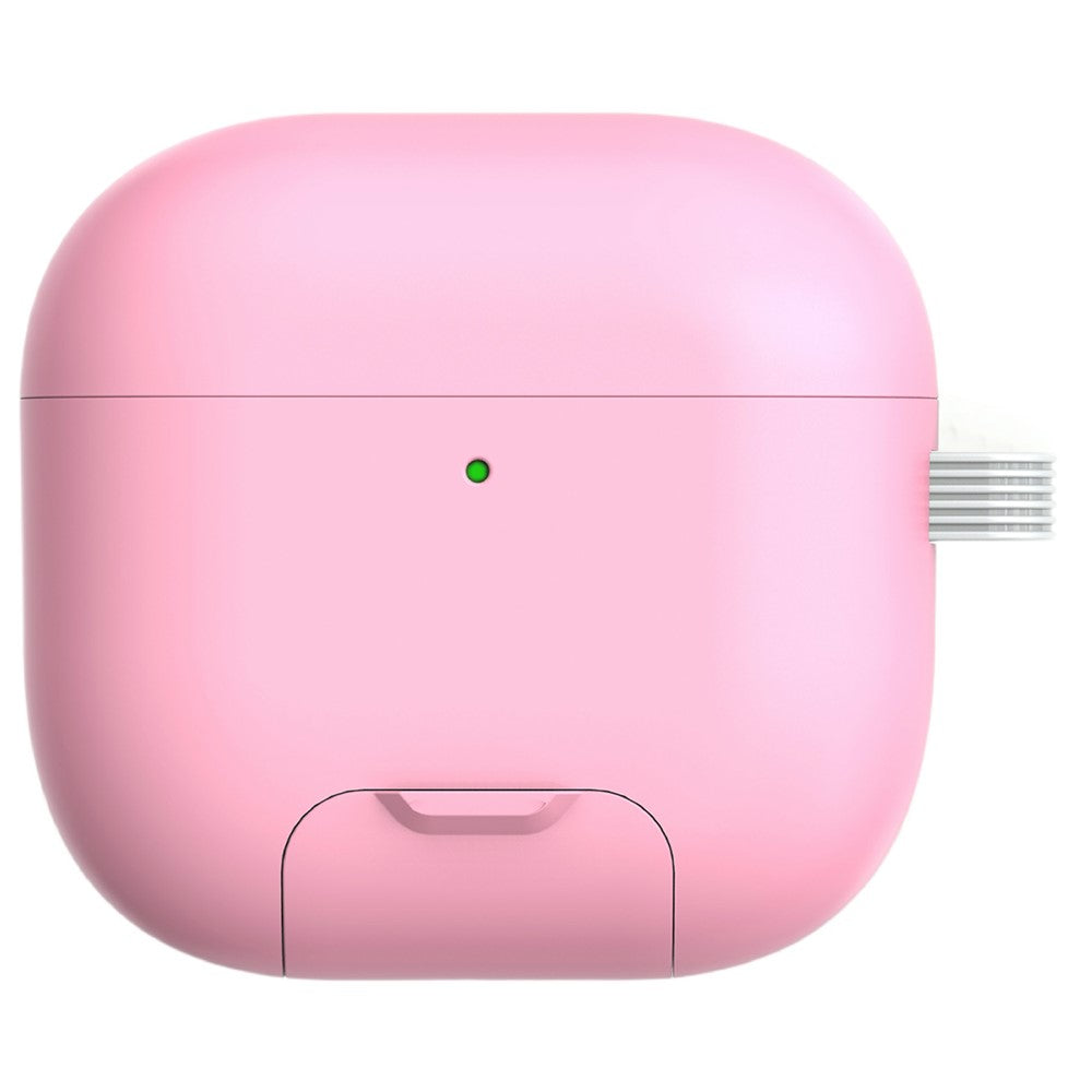 Compatible With  AirPods 5 / 4 Case Foldable Stand TPU PC Magnetic Earbuds Cover with Carabiner - Pink