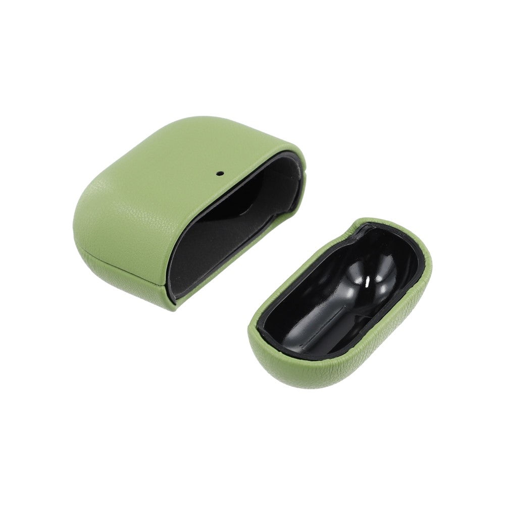 Compatible With  AirPods 5 / 4 Case GRS Certified Bio-based Leather  Earphone Protective Cover - Blackish Green