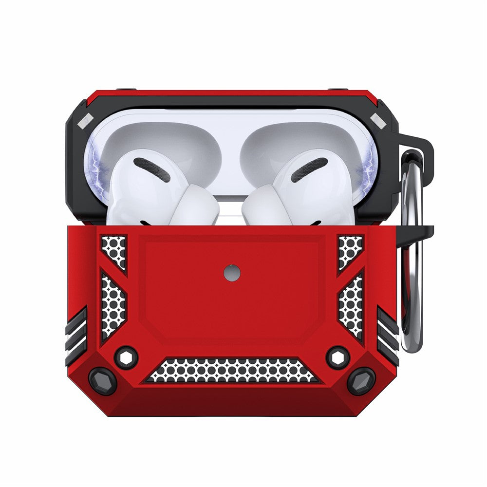Compatible With  AirPods 5 / 4 Case Magnetic PC + TPU Shockproof Protection Earphone Cover with Keychain - Red