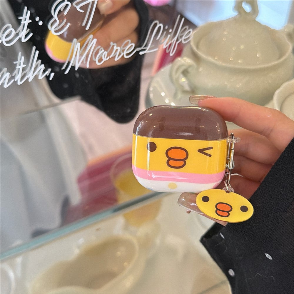 Compatible With  AirPods 5 / 4 Protective Case Cute Chicken TPU Anti-drop Wireless Earphone Cover with Pendant Keychain