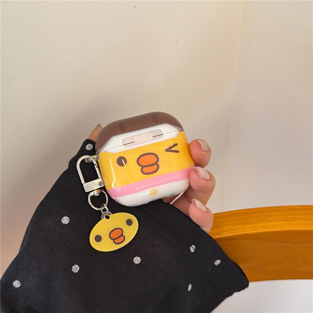 Compatible With  AirPods 5 / 4 Protective Case Cute Chicken TPU Anti-drop Wireless Earphone Cover with Pendant Keychain
