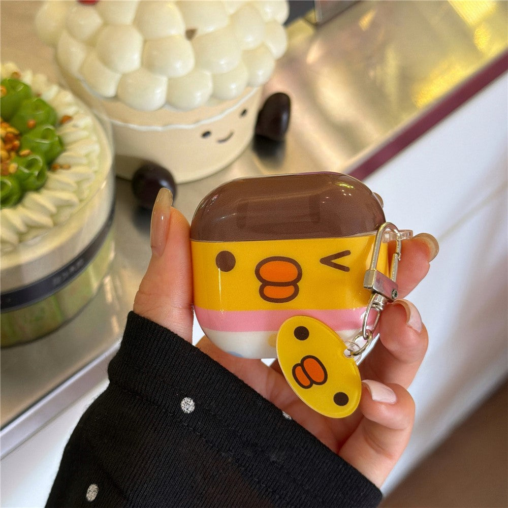 Compatible With  AirPods 5 / 4 Protective Case Cute Chicken TPU Anti-drop Wireless Earphone Cover with Pendant Keychain