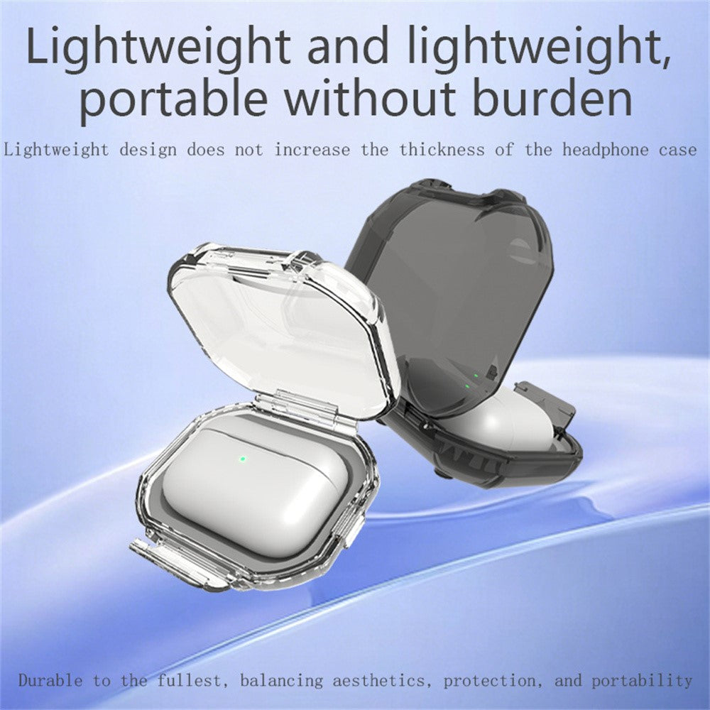 Protective Case Compatible With  AirPods Pro 3 / Pro 2 / Pro / AirPods 5 / 4 / 3 , Hard PC Magnetic Waterproof Shockproof Cover - Transparent Orange
