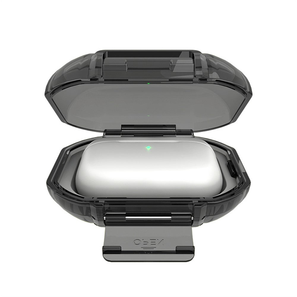 Protective Case Compatible With  AirPods Pro 3 / Pro 2 / Pro / AirPods 5 / 4 / 3 , Hard PC Magnetic Waterproof Shockproof Cover - Transparent Black