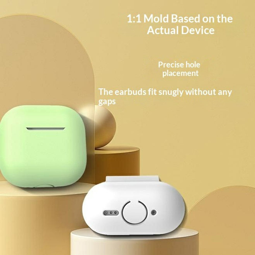 Compatible With  AirPods 5 / 4 Silicone Case Shockproof Precise Cutouts Earphone Protective Cover - Baby Blue