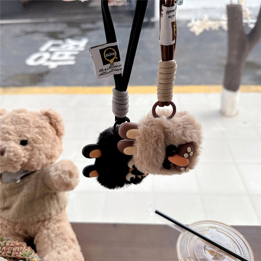 Compatible With  AirPods 5 / 4 Plush Case Cartoon Dog TPU Earphone Cover with Hand Strap - Style C