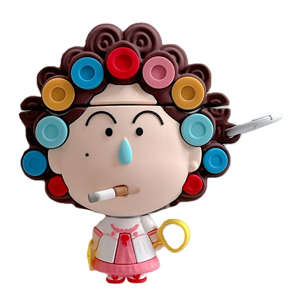 Silicone Case Compatible With  AirPods 4  /  5 Cartoon Landlady Protective Cover with Hanging Buckle