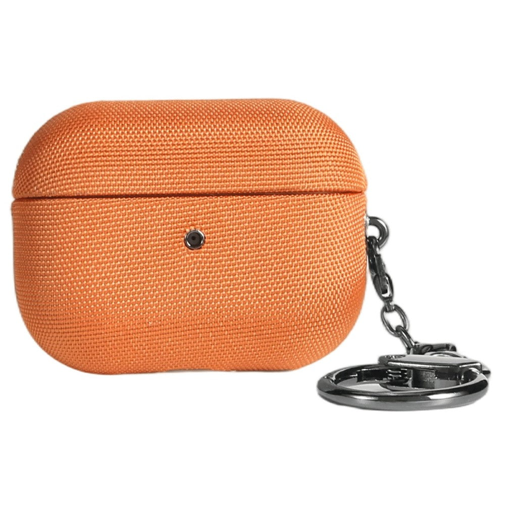 RIMBMAX J08 Compatible With  AirPods 5 / 4 Case Tech Fabric Anti Drop Earphone Cover with Carabiner - Orange
