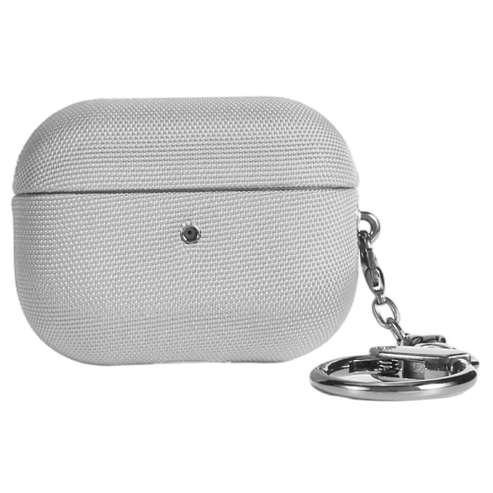 RIMBMAX J08 Compatible With  AirPods 5 / 4 Case Tech Fabric Anti Drop Earphone Cover with Carabiner - Grey